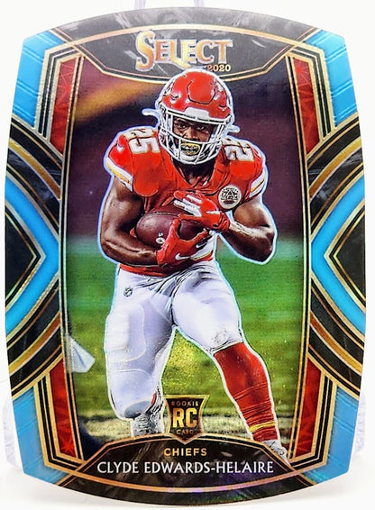 2020 Select Prizm Light Blue Die Cut #254 Clyde Edwards-Helaire