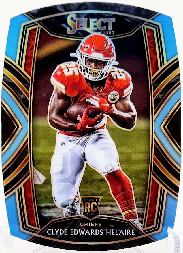 2020 Select Prizm Light Blue Die Cut #254 Clyde Edwards-Helaire