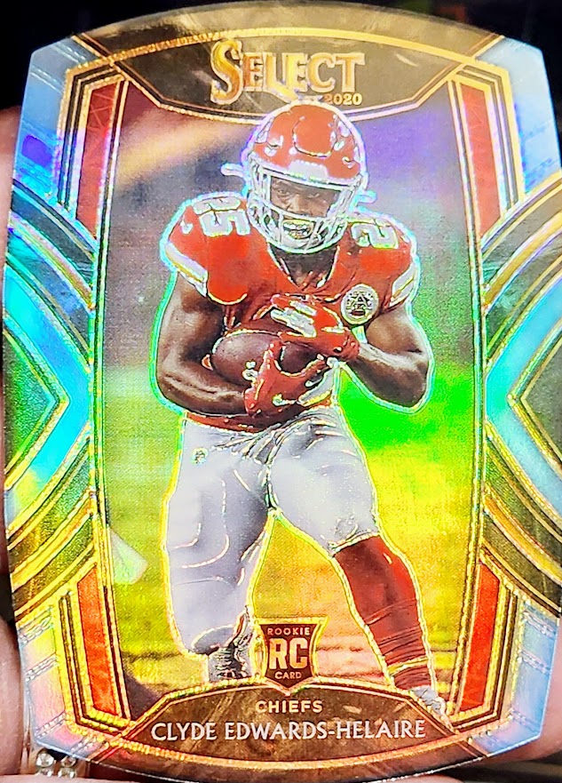 2020 Select Prizm Light Blue Die Cut #254 Clyde Edwards-Helaire