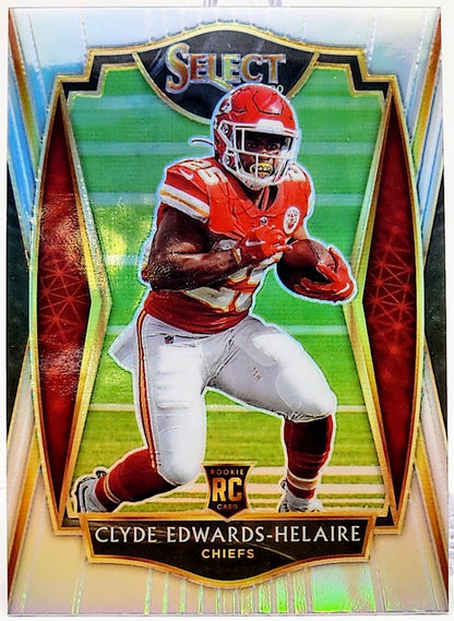 Clyde Edwards-Helaire 2020 Panini Select Premier Silver Prizm Rookie #154 Chiefs