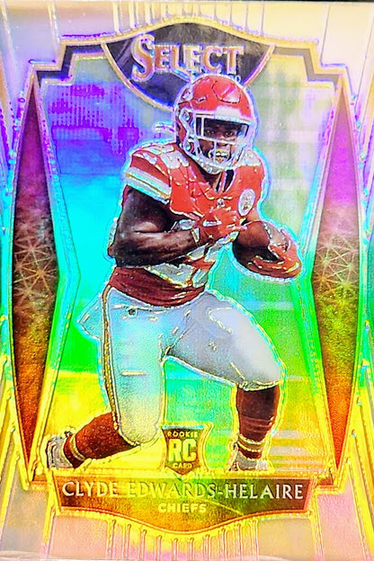 Clyde Edwards-Helaire 2020 Panini Select Premier Silver Prizm Rookie #154 Chiefs
