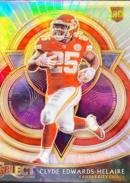 2020 Panini Select Phenomenon Silver Prizm Clyde Edwards-Helaire #P21 Rookie RC