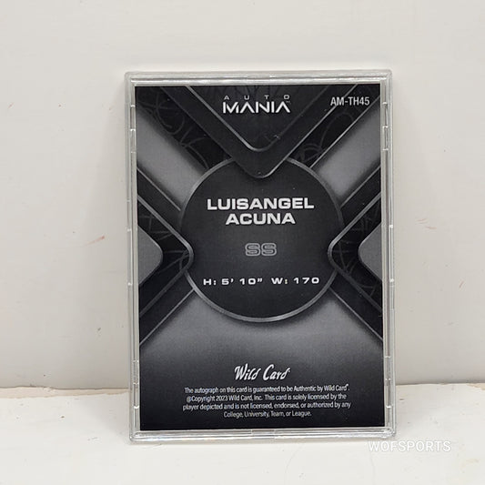 2023 Wild Card Auto Mania 17/25 Luisangel Acuna #AM-TH45 New York Mets