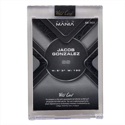 2023 Wild Card Auto Mania 3/3 Jacob Gonzalez #AM-TH31