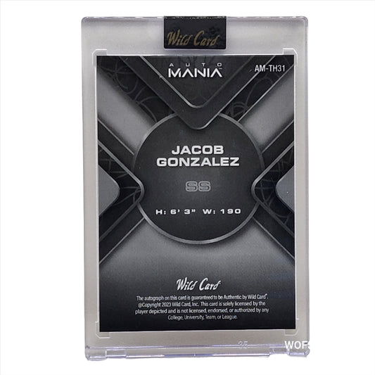 2023 Wild Card Auto Mania 3/3 Jacob Gonzalez #AM-TH31
