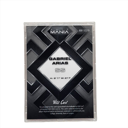 2023 Wild Card Auto Mania 7/50 Gabriel Arias #AM-SQ19 Guardians