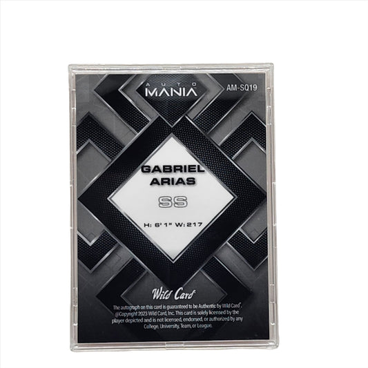 2023 Wild Card Auto Mania 7/50 Gabriel Arias #AM-SQ19 Guardians