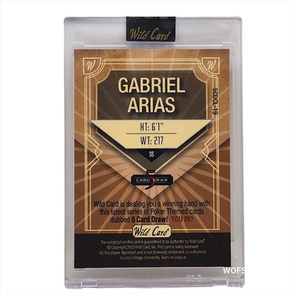 2023 Wild Card 5 Card Draw Auto 4/5 Gabriel Arias #5CDCL-19 Guardians