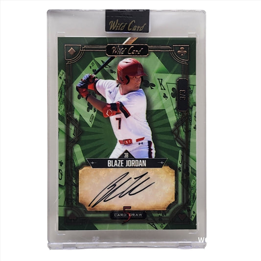 2023 Wild Card 5 Card Draw Auto Green 3/3 Blaze Jordan #5CDCL-5