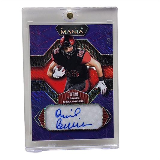 2022 Wild Card Auto Mania Purple 2/8 Daniel Bellinger RC #AM-H10 NY Giants