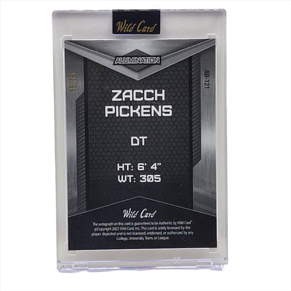 2023 Wild Card Alumination Auto RC 15/75 Zacch Pickens #AB-121 Chicago Bears