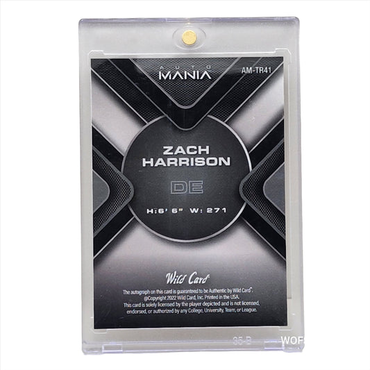 2022 Wild Card Auto Mania 1/3 Zach Harrison RC #AM-TR41 Ohio State Buckeyes