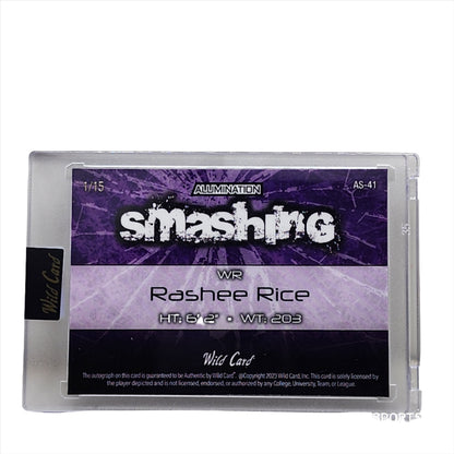 2023 Wild Card Alumination Smashing 1/15 Rashee Rice SMU Mustangs #AS-41