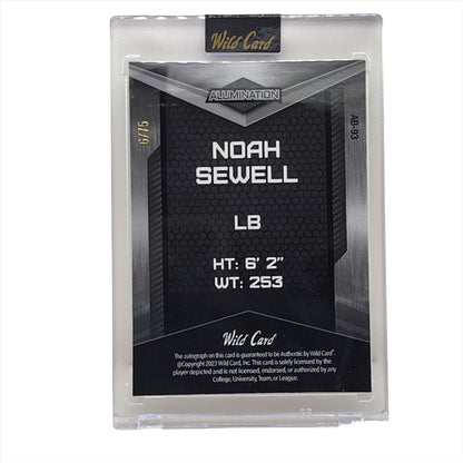 2023 Wild Card Alumination Auto 6/75 Noah Sewell #AB-93