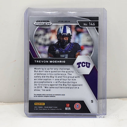 2021 Panini Prizm Purple Wave Prizm Rookie Trevon Moehrig #146 Las Vegas Raiders
