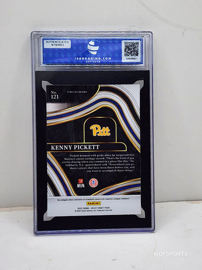 2022 Panini Select Draft Pick Retail Blue Rookie Kenny Pickett #121 ISA Mint 9