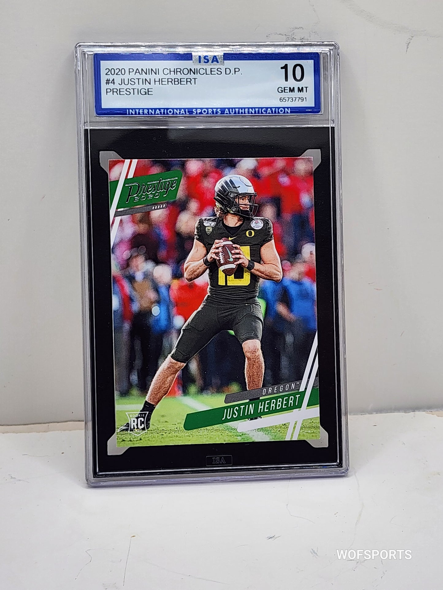 2020 Panini Chronicles Prestige Justin Herbert RC #4 ISA Gem Mint 10