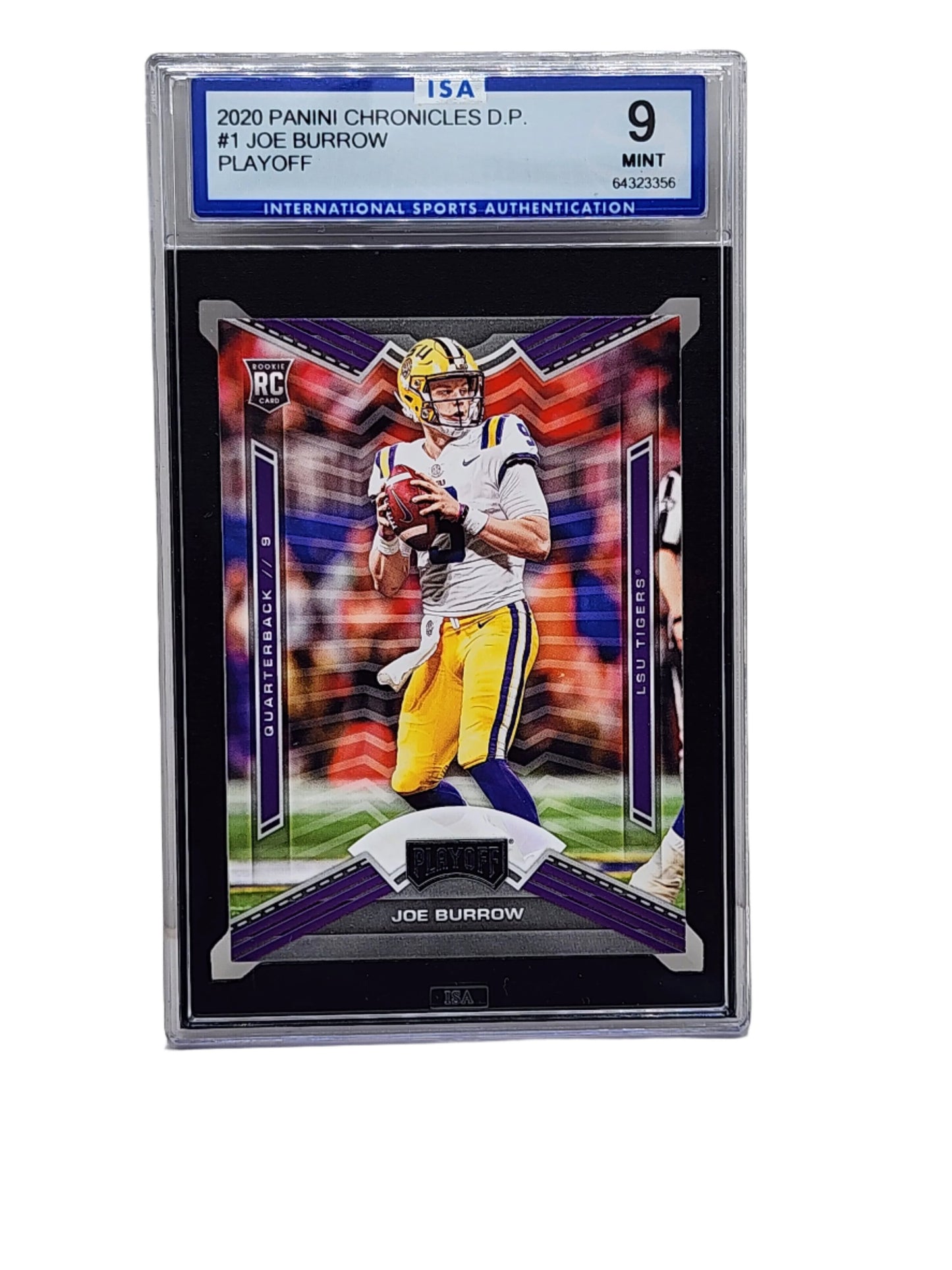 2020 Panini Chronicles Draft Pick Playoff Rookie Joe Burrow #1 LSU ISA Mint 9
