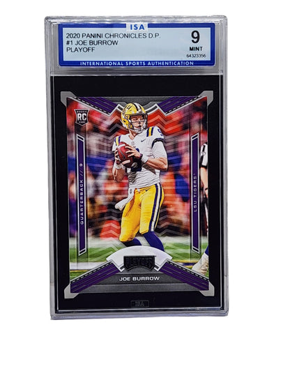 2020 Panini Chronicles Draft Pick Playoff Rookie Joe Burrow #1 LSU ISA Mint 9