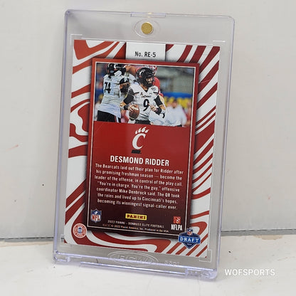 2022 Panini Donruss Elite Rookie Elitist Desmond Ridder #RE-5 Cincinnati