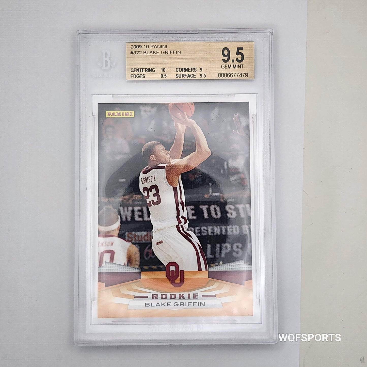 2009-10 Panini Blake Griffin Rookie #322 OU Sooners BGS 9.5