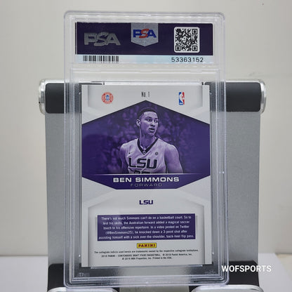 2016 Panini Contender Draft Picks Game Day Ben Simmons #1 PSA 9 Mint