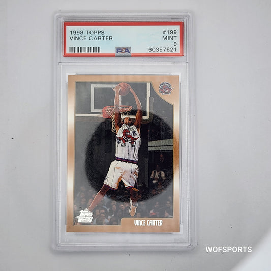 1998 Topps Vince Carter #199 Toronto Raptors PSA 9