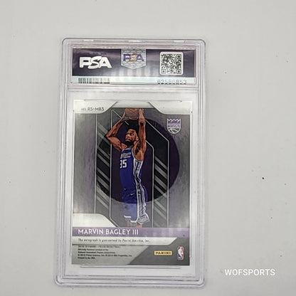 2018 Panini Prizm Marvin Bagley III Rookie Auto #RSMB3 PSA 9 Mint