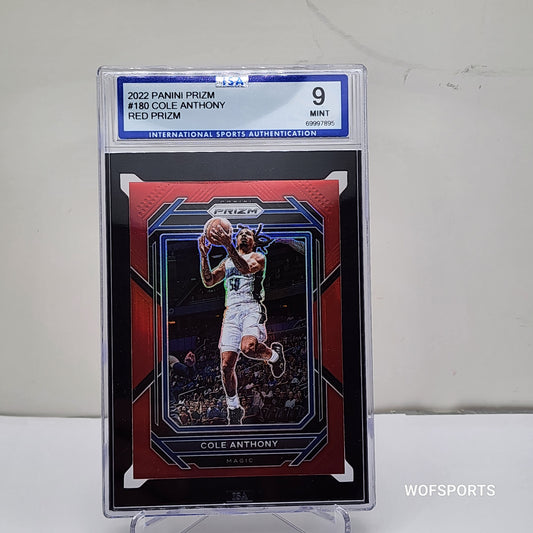 2022-23 Panini Prizm Red Prizm Cole Anthony #180 ISA 10 Gem Mint