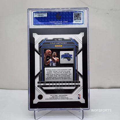 2022-23 Panini Prizm Red Prizm Cole Anthony #180 ISA 10 Gem Mint