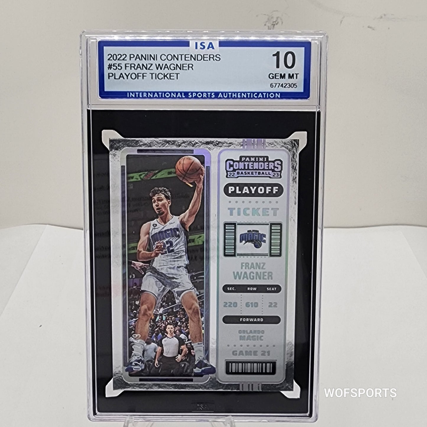 2022-23 Panini Contenders Playoff Ticket Franz Wagner #55 ISA 10 Gem Mint