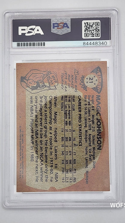 1981 Topps Magic Johnson Auto #21 PSA Auto Authentic
