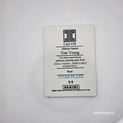 2023 Panini America Clan Plate 1/1 Trae Young #58 Atlanta Hawks