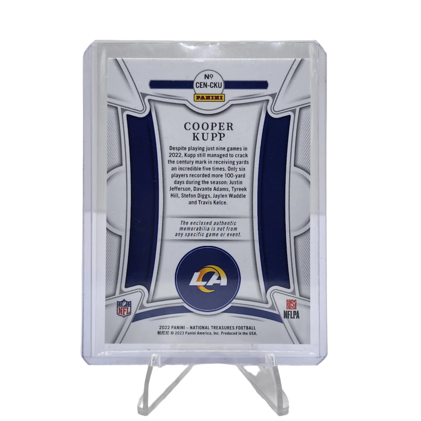 2022 Panini National Century Materials 80/99 Cooper Kupp #CEN-CKU Los Angeles Rams