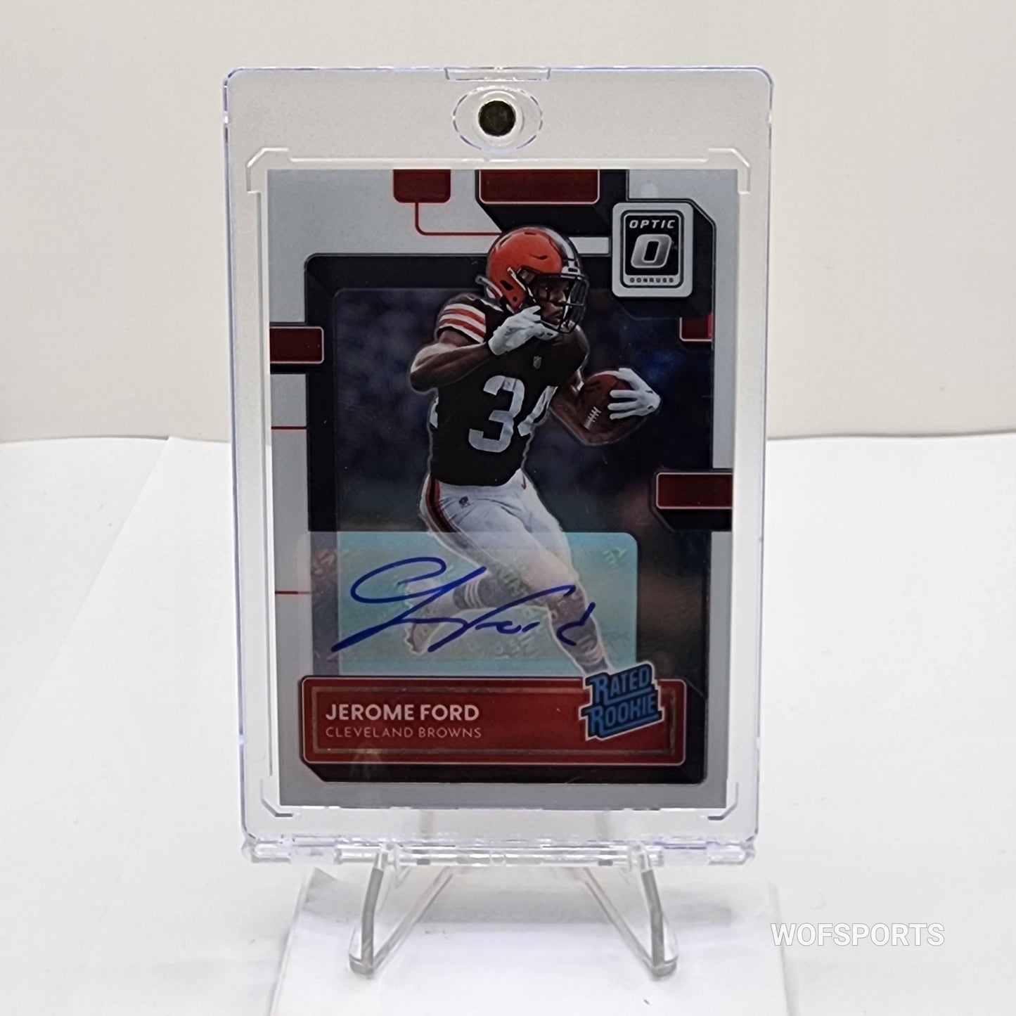 2022 Panini Donruss Optic Rated Rookies Auto 08/150 Jerome Ford #53 Cleveland Browns