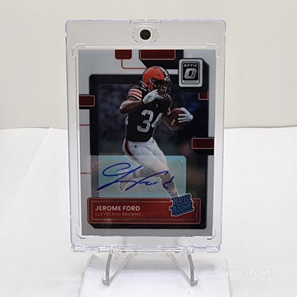 2022 Panini Donruss Optic Rated Rookies Auto 08/150 Jerome Ford #53 Cleveland Browns