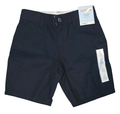 Cat & Jack Boys' Flat Front "At the Knee" Chino Shorts Dark Navy Size 7 & 16 NWT