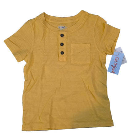 Cat & Jack Short-Sleeve Henley Pocket T-Shirt for Toddler Boys Size 2-4T