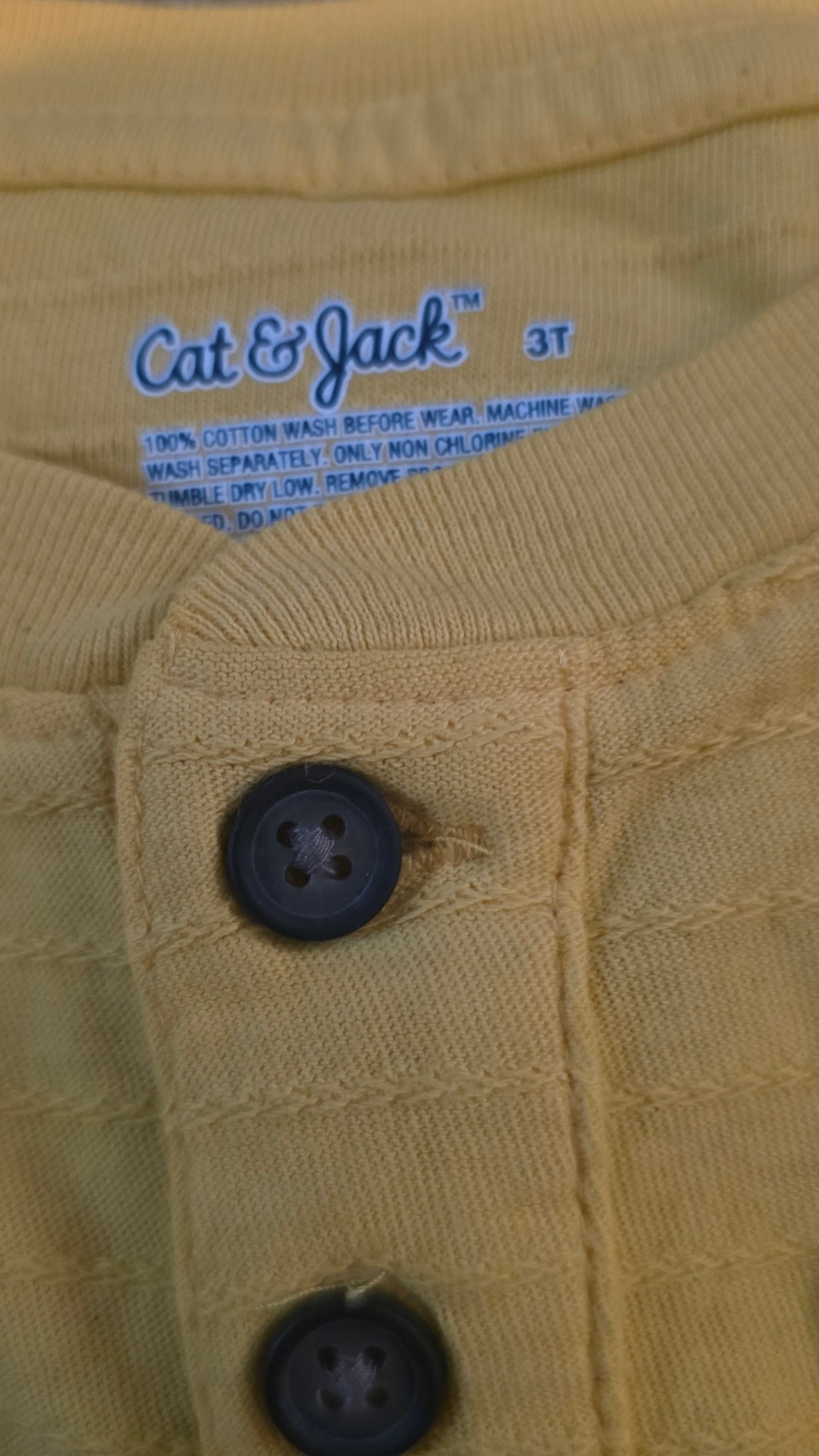 Cat & Jack Short-Sleeve Henley Pocket T-Shirt for Toddler Boys Size 2-4T