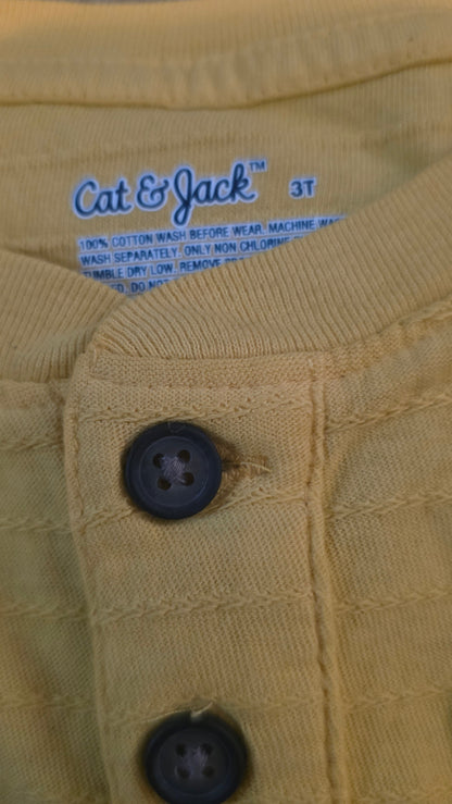 Cat & Jack Short-Sleeve Henley Pocket T-Shirt for Toddler Boys Size 2-4T