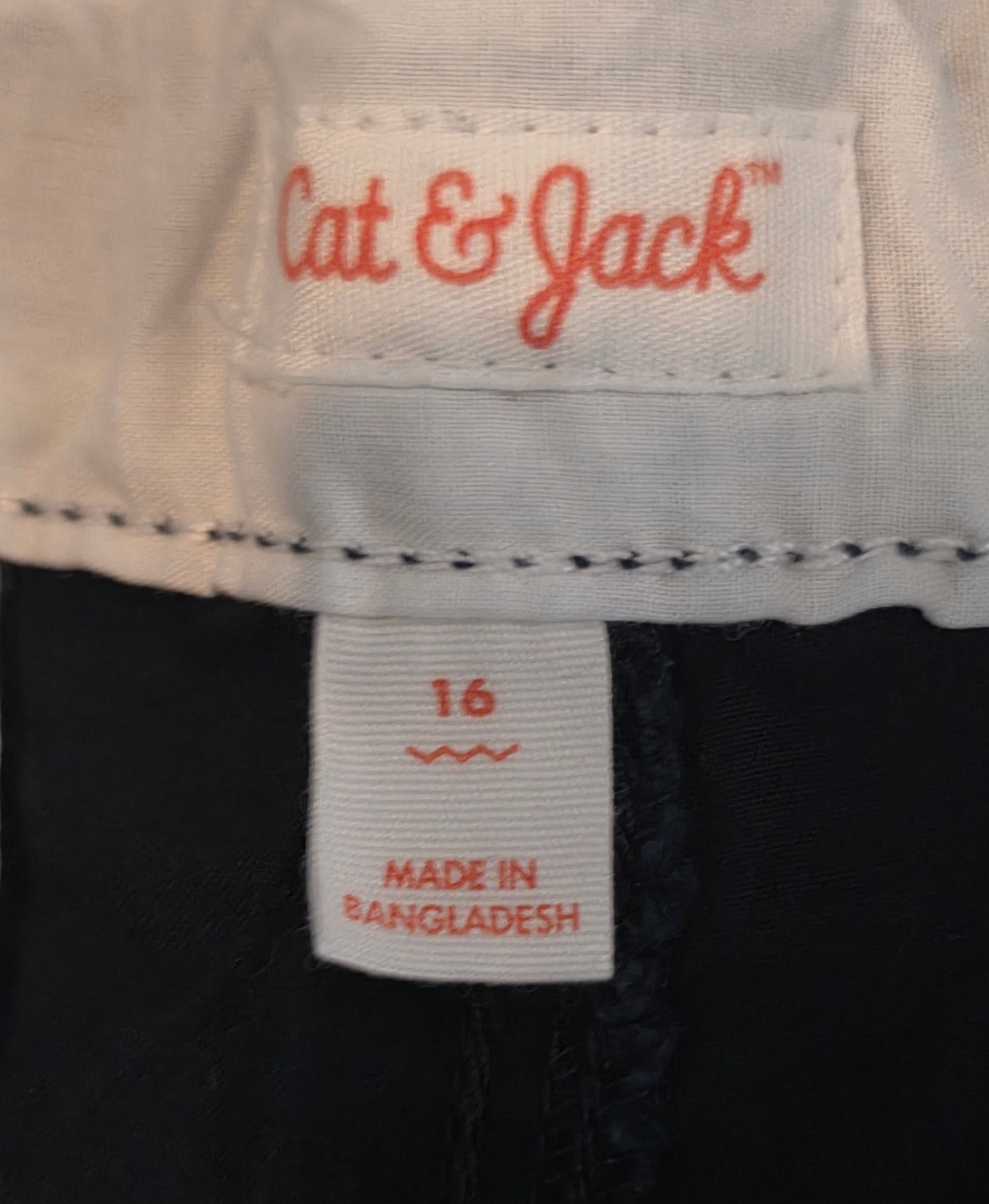 Cat & Jack Boys' Flat Front "At the Knee" Chino Shorts Dark Navy Size 7 & 16 NWT