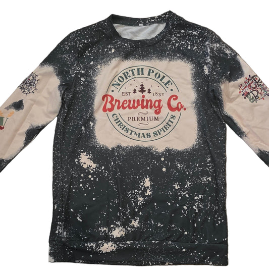 North Pole Brewing Sweater, Christmas Sweatshirt, North Pole Brewing Size M