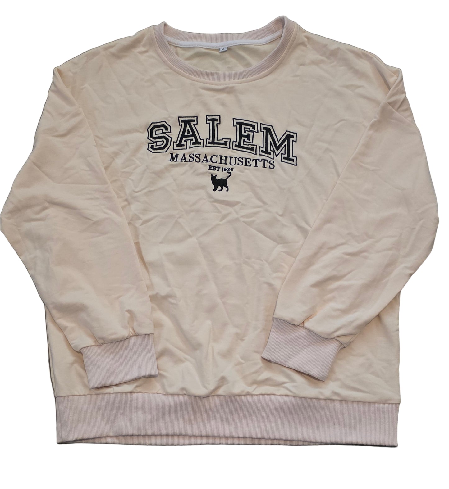 Women Oversized Halloween Sweatshirt Salem Massachusetts Shirts Long Sleeve Pullover Tops