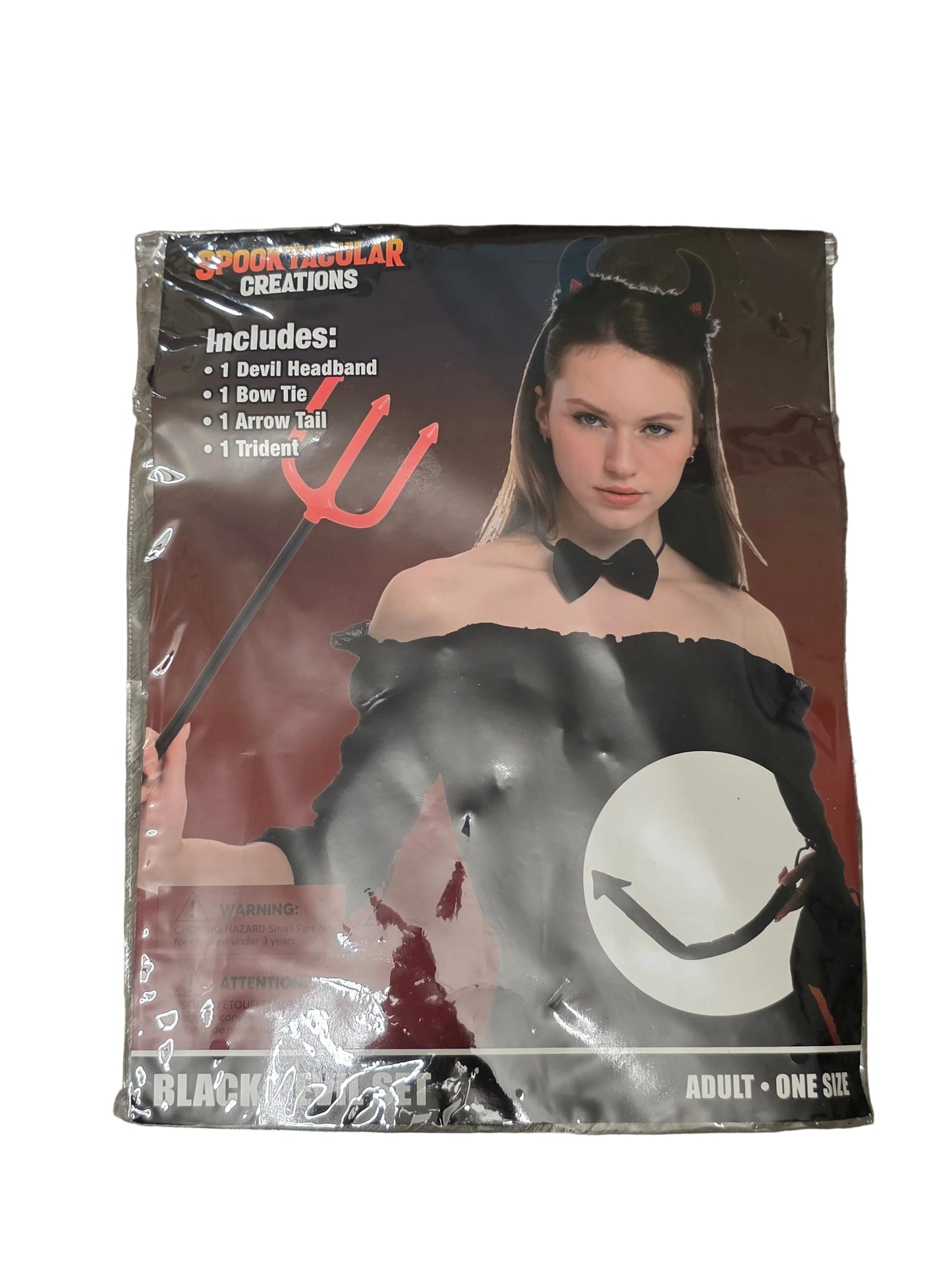Spooktacular Creations 4-Piece Black Devil Costume Accessory Set