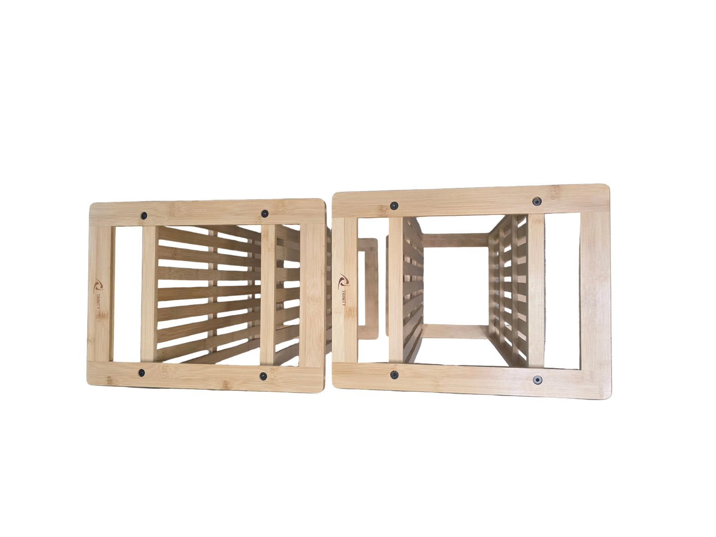 Bamboo 2-Tier Shoe Rack Storage Organizer – Set of 2