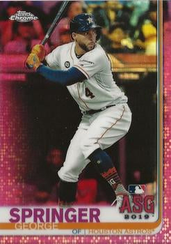 2019 Topps Chrome Update Pink Refractor George Springer ASG #78 Houston Astros