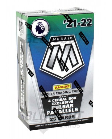 Mosaic 2021-2022 trading card pack with Panini logo on a white background