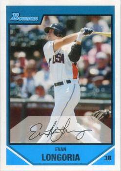 2007 Bowman Draft Picks & Prospects Evan Longoria #BDPP99 Tampa Bay Devil Rays