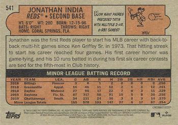 2021 Topps Heritage Jonathan India RC #541 Cincinnati Reds