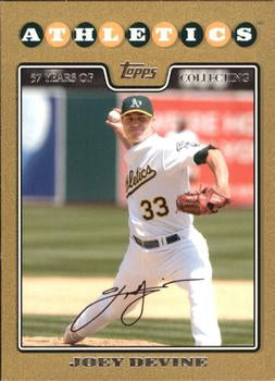 2008 Topps Updates & Highlights Gold  #UH134 - Joey Devine /2008 - Oakland Athletics